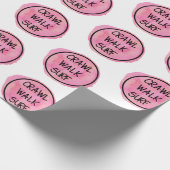 クロールウォークサーフピンクパターン ラッピングペーパー (角)