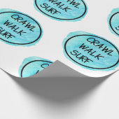 クロールウォークサーフブルーパターン ラッピングペーパー (角)