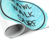 クロールウォークサーフブルーパターン ラッピングペーパー (ロールコーナー)