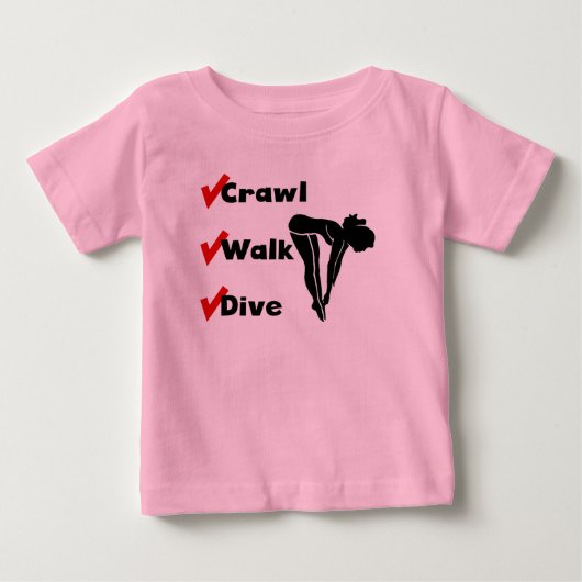 クロールウォークダイブ ベビーTシャツ (正面)