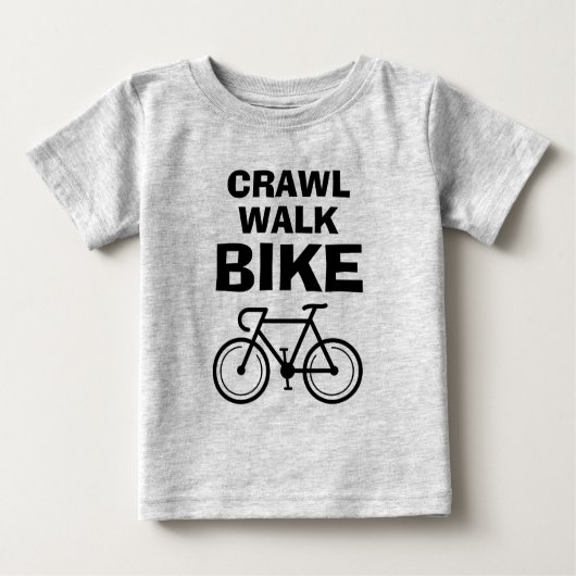 クロールウォークバイク可愛いベビーtシャツ小さな子供のための ベビーTシャツ (正面)