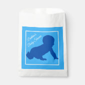 クロールブルーのベビーシャワー フェイバーバッグ (正面)