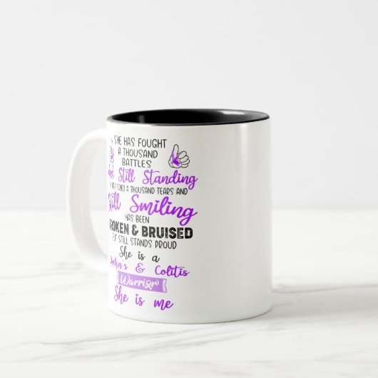 クローンと大腸炎の戦士の贈り物をサポート ツートーンマグカップ (正面左)