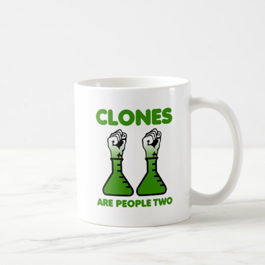 クローンは人も二 Funny Mug コーヒーマグカップ (右)