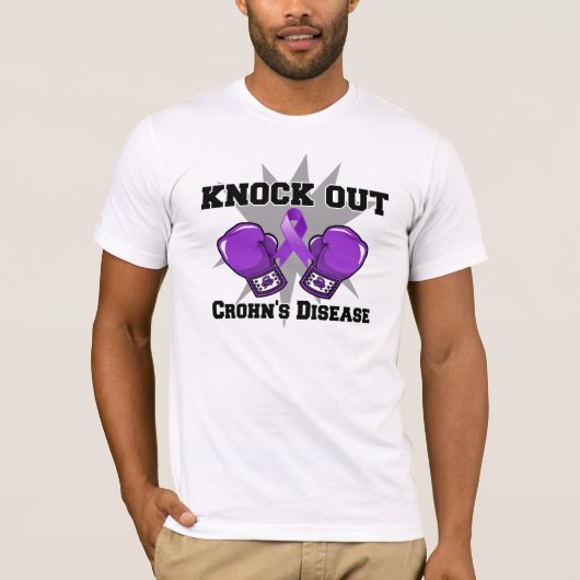 クローン病をノックアウトして下さい Tシャツ (正面)