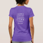 クローン病パープル認識度リボン Tシャツ (裏面)