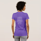 クローン病パープル認識度リボン Tシャツ (裏面フル)
