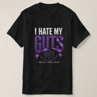 クローン病啓発ギフト 面白い お腹が嫌い Tシャツ