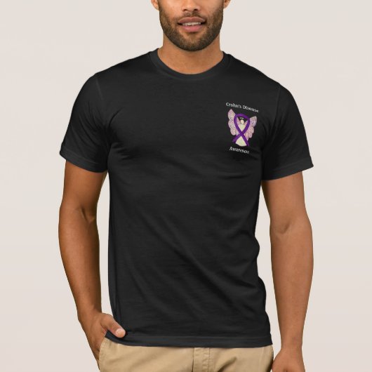 クローン病認識度リボンエンジェルシャツ Tシャツ (正面)