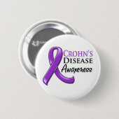クローン病認識度リボン 缶バッジ (正面&裏面)