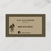 クロー初期のカントリーの木工芸品の名刺 名刺 (裏面)