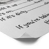 クロー足バスタブ浴室ルール ポスター (角)