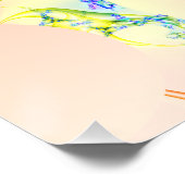 クロー |オレンジと黄色のフラクタルアート ポスター (コーナー)