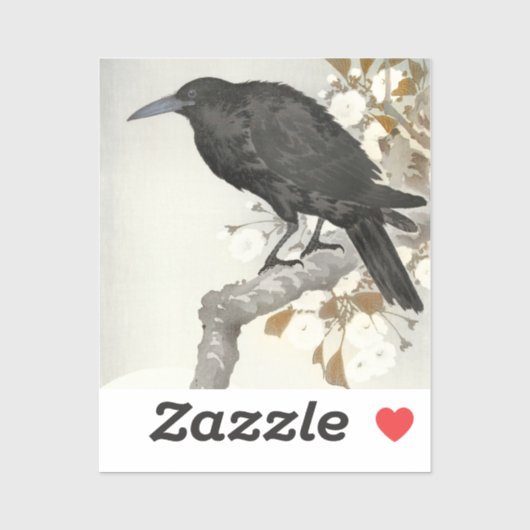 クロー ラヴェン 小森 日本の鳥 クロ シール (シート)