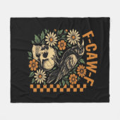 クロー ラヴェン F-Caw-F クール ユニーク フリースブランケット (正面(横))