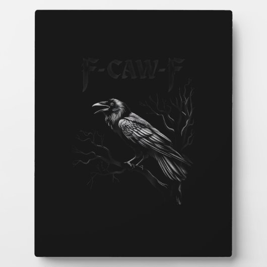 クロー、F-Caw-F 鳥 レトロ クラシック フォトプラーク (正面)