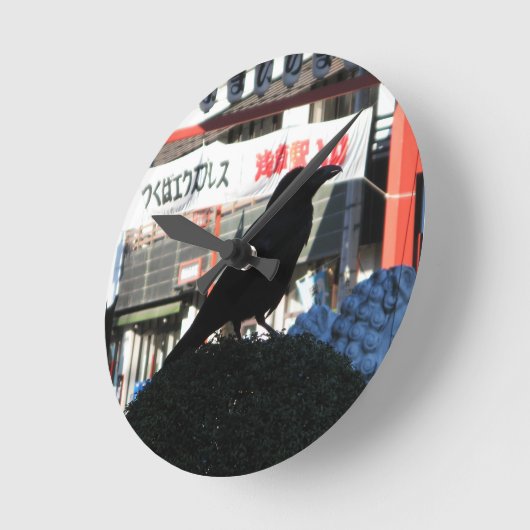 クロ日本のウ ラウンド壁時計 (傾斜)