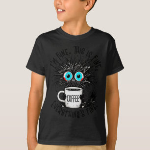 クロ猫 いいんです 私は大丈夫 すべてはうまくいってる ファンね Tシャツ