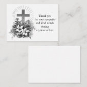 クロ輝くスフラワーサンキューカード ノートカード (正面/裏面)