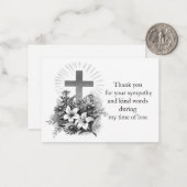 クロ輝くスフラワーサンキューカード ノートカード (正面/裏面インサイチュ)