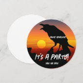 クロ鳥パーティーサンセットレイブン 招待状 (正面/裏面)