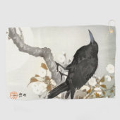 クロ コソン 日本 鳥 クロ ゴルフタオル (横)