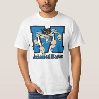 クワの中学校のロボット工学のチームロゴ Tシャツ