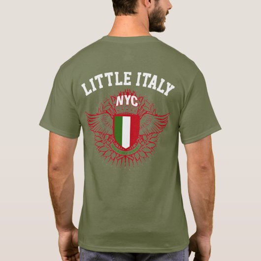 クワの通りNYCイタリアの少しワイシャツ Tシャツ (裏面)