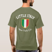 クワの通りNYCイタリアの少しワイシャツ Tシャツ (裏面)