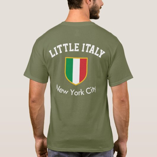 クワの通りNYCイタリアの少しワイシャツ Tシャツ (裏面)
