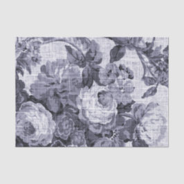 クワの青い紫色のヴィンテージ花のToile No.5 薄葉紙