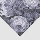 クワの青い紫色のヴィンテージ花のToile No.5 薄葉紙 (詳細)