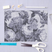クワの青い紫色のヴィンテージ花のToile No.5 薄葉紙 (クラフト)