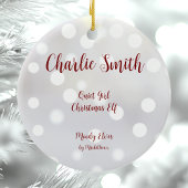 クワイエットガールクリスマス小妖精や小人セラミックオーナメント セラミックオーナメント