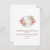 クワイエットセージフローラ星形五角形誕生日 サンキューカード (正面/裏面)