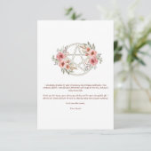 クワイエットセージフローラ星形五角形誕生日 サンキューカード (スタンド正面)