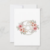 クワイエットセージフローラ星形五角形誕生日 サンキューカード (裏面)