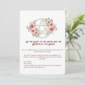 クワイエットセージフローラ星形五角形誕生日 招待状 (スタンド正面)