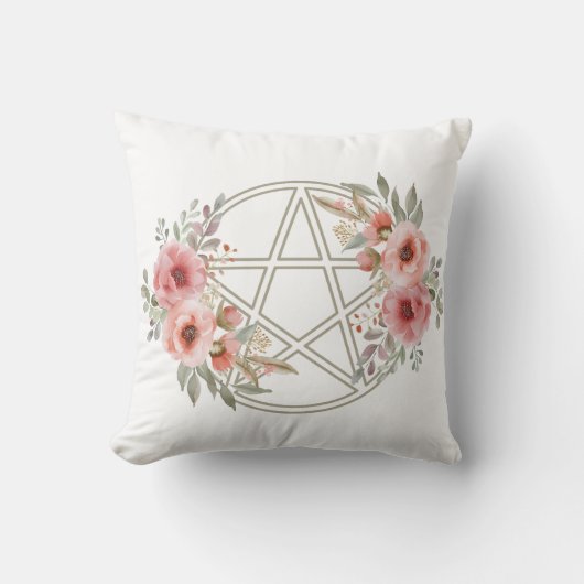 クワイエットセージフローラ星形五角形 クッション (正面)