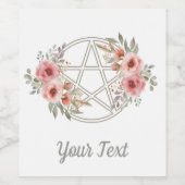 クワイエットセージフローラ星形五角形 ワインラベル (シングルラベル)