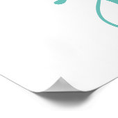 クワイエットゾーン引用文ブラックターコイズ文字 ポスター (角)