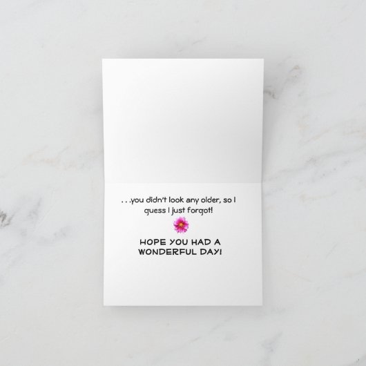 クワイナスガロール遅れ誕生日カード カード (内部)