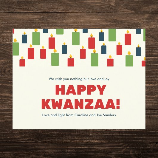 クワカラフルンザキャンドルパターン シーズンポストカード