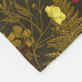 クワガタとシダ フリースブランケット (角)