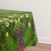 クワガタとシダ、緑葉の花 テーブルクロス (インサイチュ)