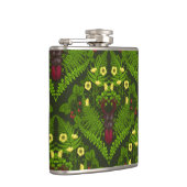 クワガタとシダ、緑葉の花 フラスク (右)