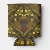 クワガタとシダ 缶クーラー (正面)