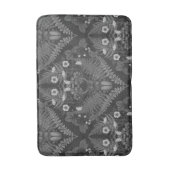 クワガタとシダ、黒と白 バスマット (正面縦)