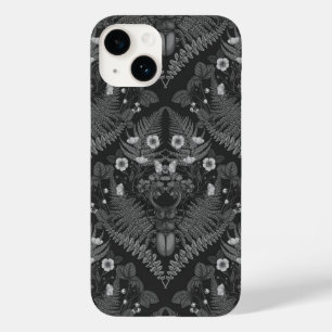 クワガタとシダ、黒と白 Case-Mate iPhone 14ケース