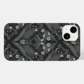 クワガタとシダ、黒と白 Case-Mate iPhoneケース (裏面 (横))